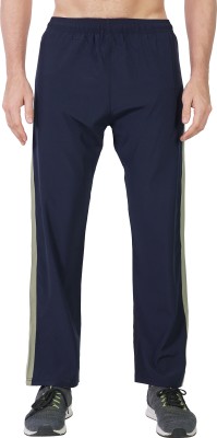 BCOZY Striped Men Dark Blue Track Pants