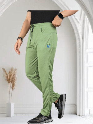 ISUEL FAB Solid Men Green Track Pants
