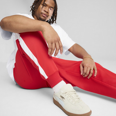 PUMA Solid Men Red Track Pants
