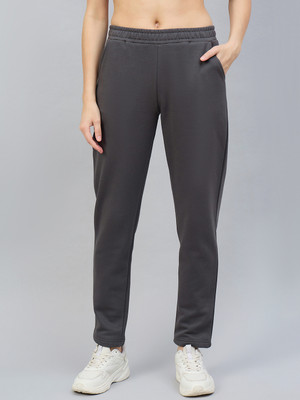 98 Degree North Solid Women Grey Track Pants