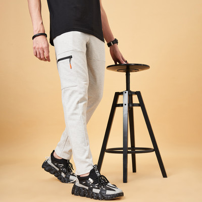 Street 808 by Pantaloons Solid Men Grey Track Pants