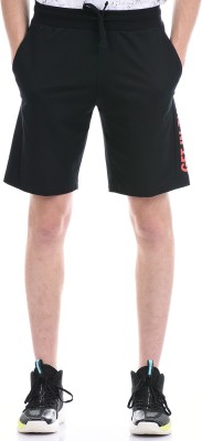 ANTA Printed Men Black Regular Shorts