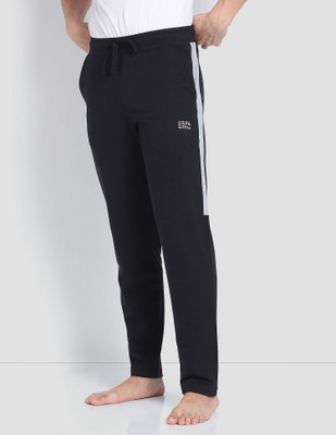 U.S. POLO ASSN. Solid Men Black Track Pants