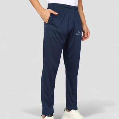 JAXONE Solid Men Dark Blue Track Pants