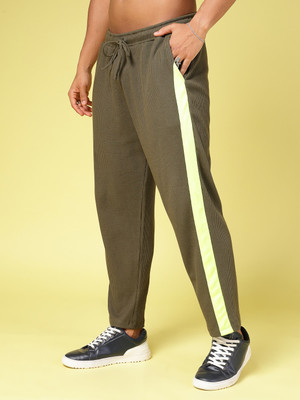 RIGO Colorblock Men Green Track Pants