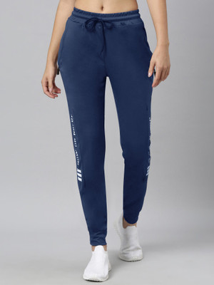 MANIAC Printed Women Dark Blue, White Track Pants