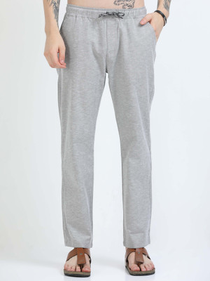 U.S. Pitchers Self Design Men Grey Track Pants