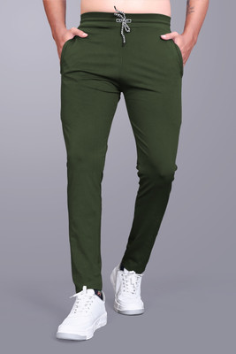 DALYA Solid Men Green Track Pants