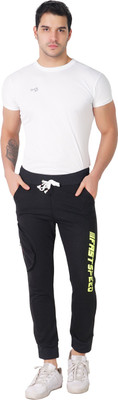 Mindsart GENZ Striped Men Black Track Pants