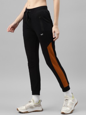 M7 By Metronaut Colorblock Women Black Track Pants