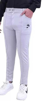 Bl Sports Solid Men Grey Track Pants