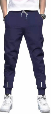 Reya Solid Men Blue Track Pants