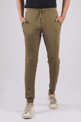 Hopping Deer on Redline Solid Men Brown Track Pants