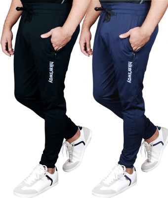 hiker's way Printed Men Black, Blue Track Pants
