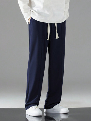 SAKHWALA Solid Men Blue Track Pants