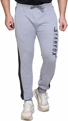 STARFOX Solid Men Grey Track Pants