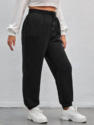 Daphne Maurier Loose Fit Women Black Trousers