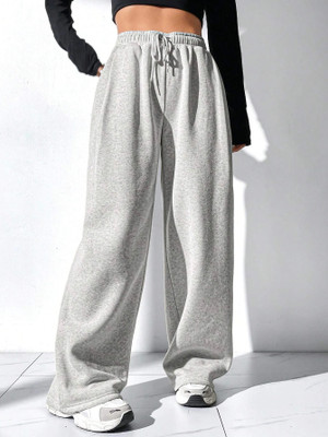 Dockstreet Self Design Women Grey Track Pants