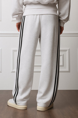 Dockstreet Striped Men White Track Pants