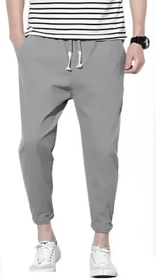 HouseOfCommon Solid Men Grey Track Pants