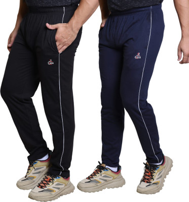 ELLER Solid Men Black, Blue Track Pants