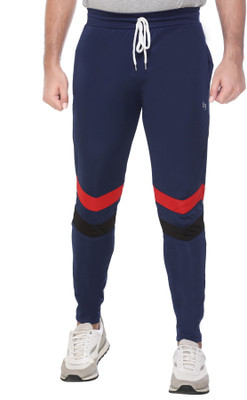 Leebonee Colorblock Men Dark Blue Track Pants