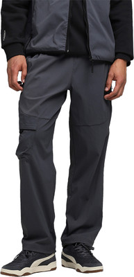 PUMA Solid Men Grey Track Pants