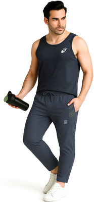 KWINGS Solid Men Grey Track Pants