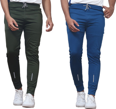 CLOTVIN TREND Striped Men Green, Light Blue Track Pants