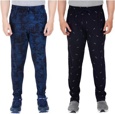 Guide Printed Men Dark Blue, Dark Blue Track Pants