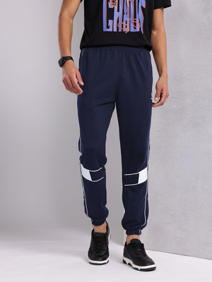 HRX by Hrithik Roshan Striped Men Blue Track Pants