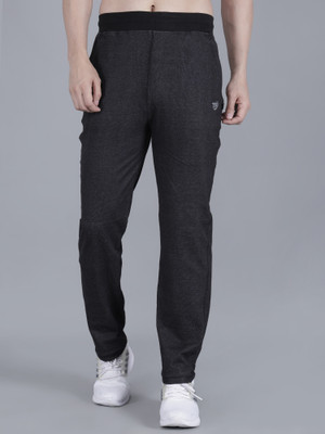 Tf-tex Fro Solid Men Black Track Pants