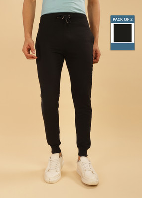 Force NXT Solid Men Black Track Pants