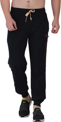 Muffy Solid Men Black Track Pants