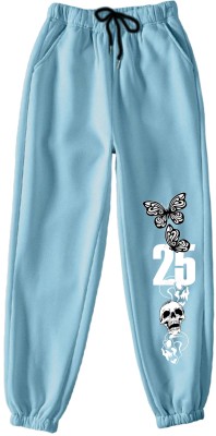 Tabadtod Printed Women Light Blue Track Pants