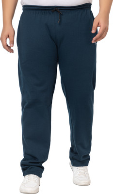 YHA Solid Men Blue Track Pants