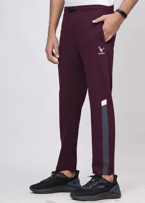 jorkk Self Design Men Maroon Track Pants