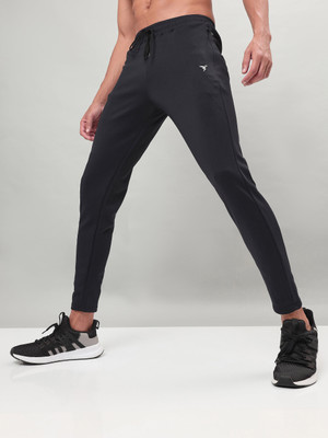 TECHNOSPORT Solid Men Black Track Pants