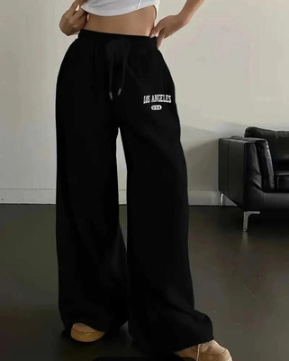 Lveorch Solid Women Black Track Pants