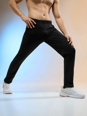 TECHNOSPORT Solid Men Black Track Pants