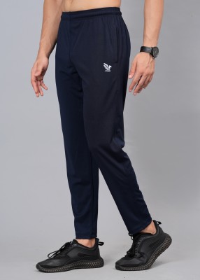 J FLISE Solid Men Blue Track Pants