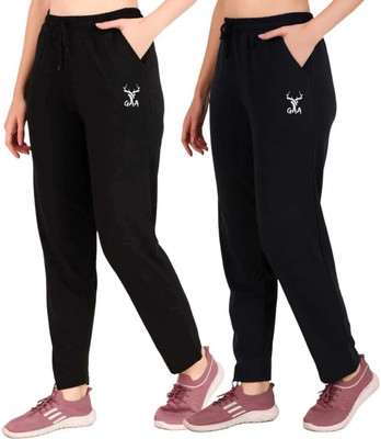 GAA Solid Women Black, Dark Blue Track Pants
