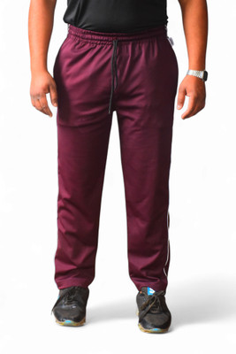 ZAINFIT Solid Men Maroon Track Pants