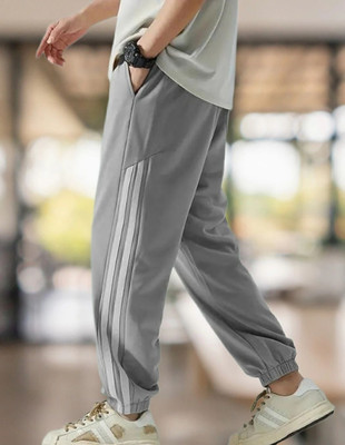 METRONAUT Striped Men Grey Track Pants