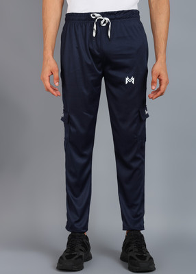 mank D Solid Men Blue Track Pants
