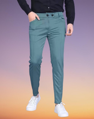 Nitya TrackP Solid Men Blue Track Pants