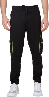 Spykar Solid Men Black Track Pants