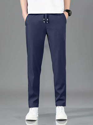 PRABAHA Solid Men Blue Track Pants