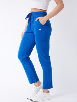 Modeve Solid Women Blue Track Pants