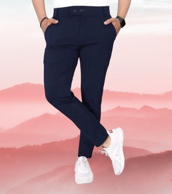 STYROVA Solid Men Dark Blue Track Pants